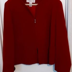 Jones NY Red Zip Jacket